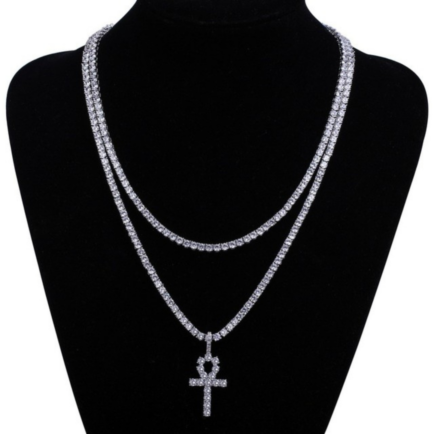 Cross Rhinestone Necklace