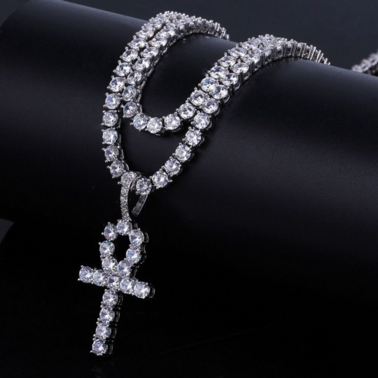 Cross Rhinestone Necklace
