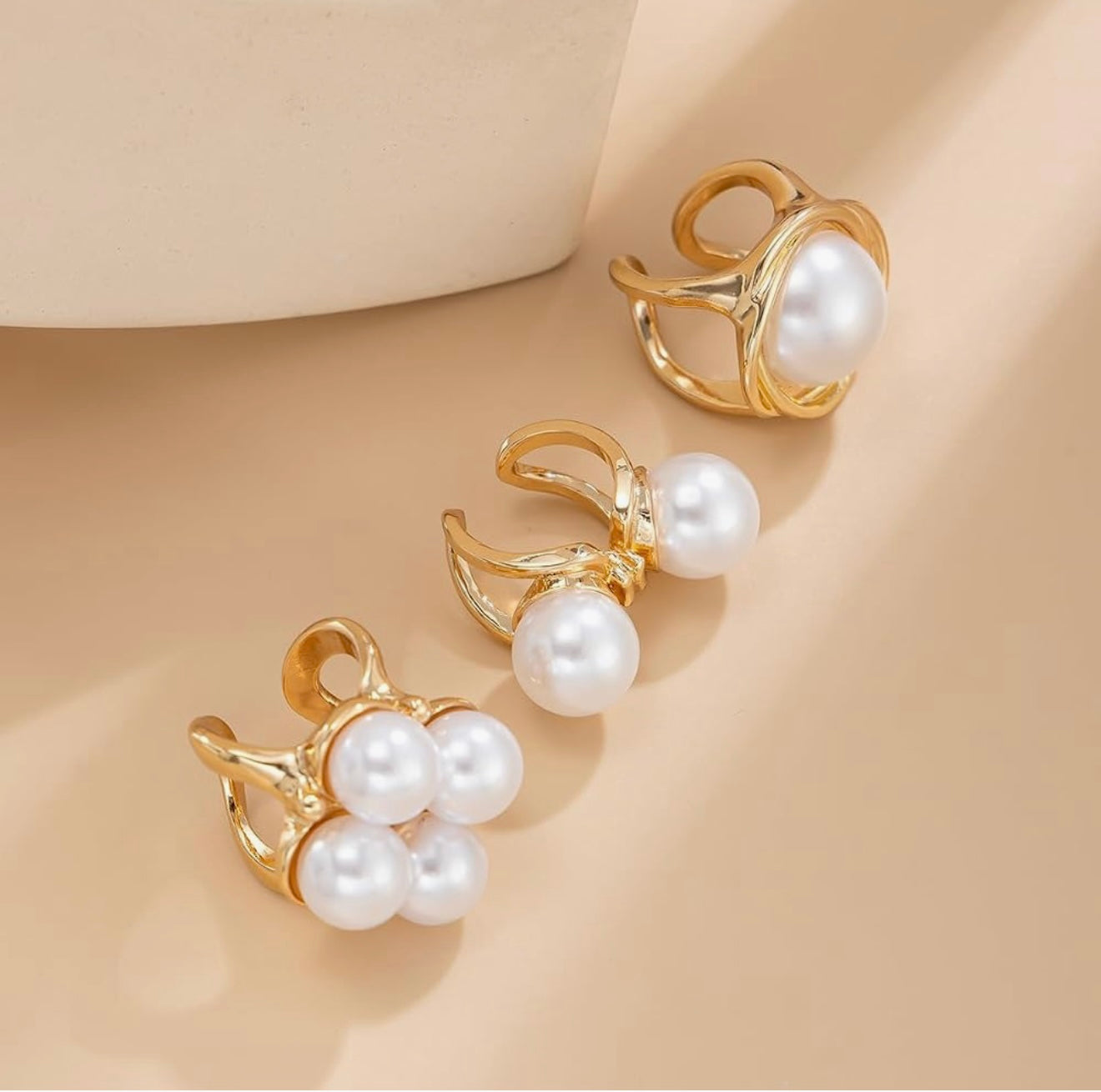 Pearl Statement Ring Set
