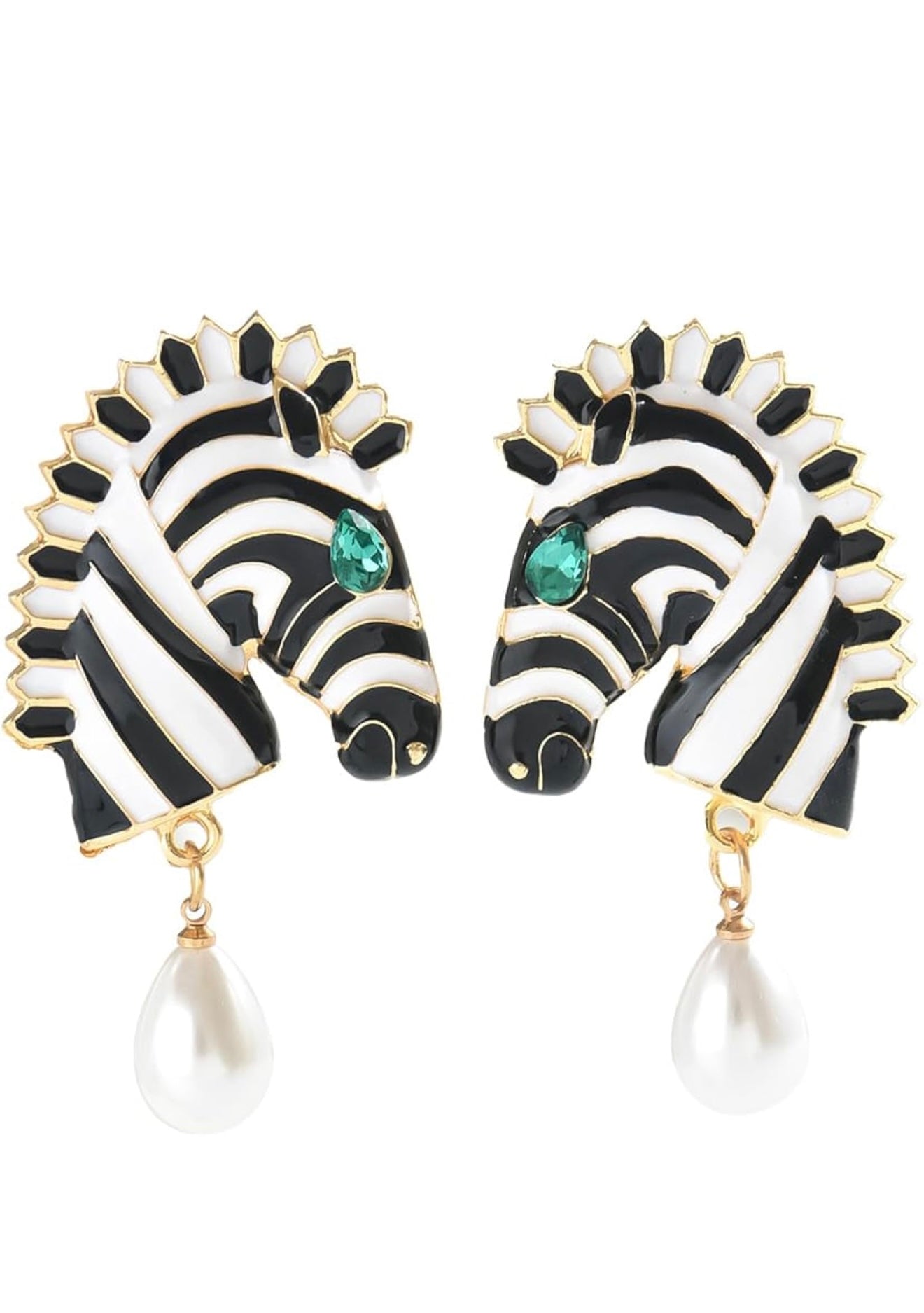 Zebra Luxe Drop Earrings