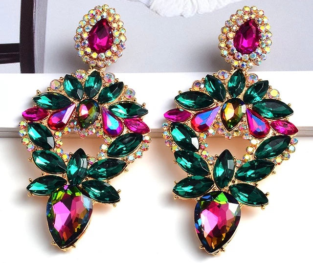 Green Rhinestone Beauty