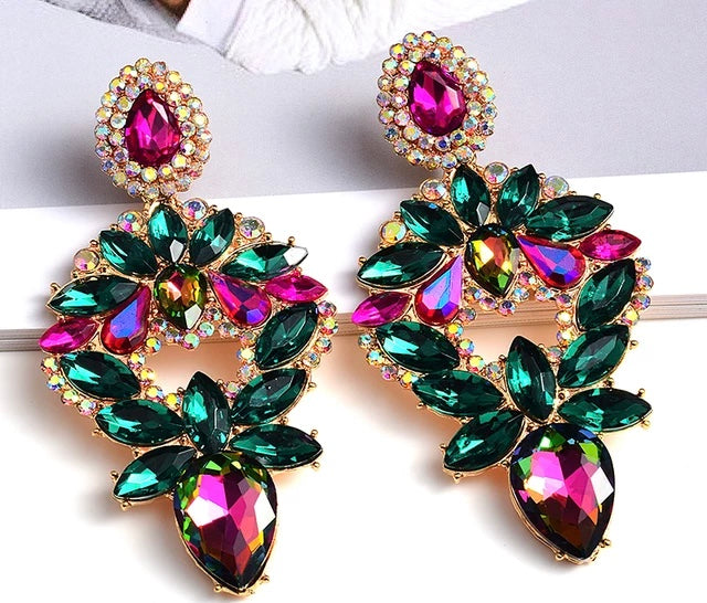 Green Rhinestone Beauty