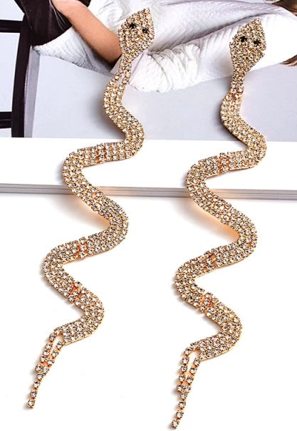 Gold Rhinestone Snake