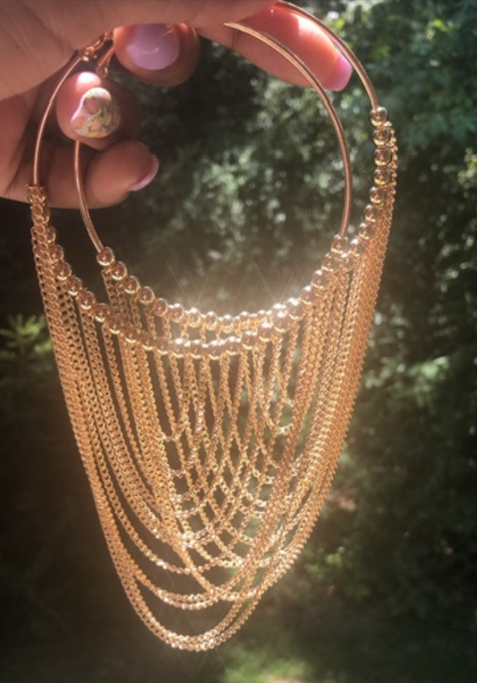 Hoop Tassel Earrings