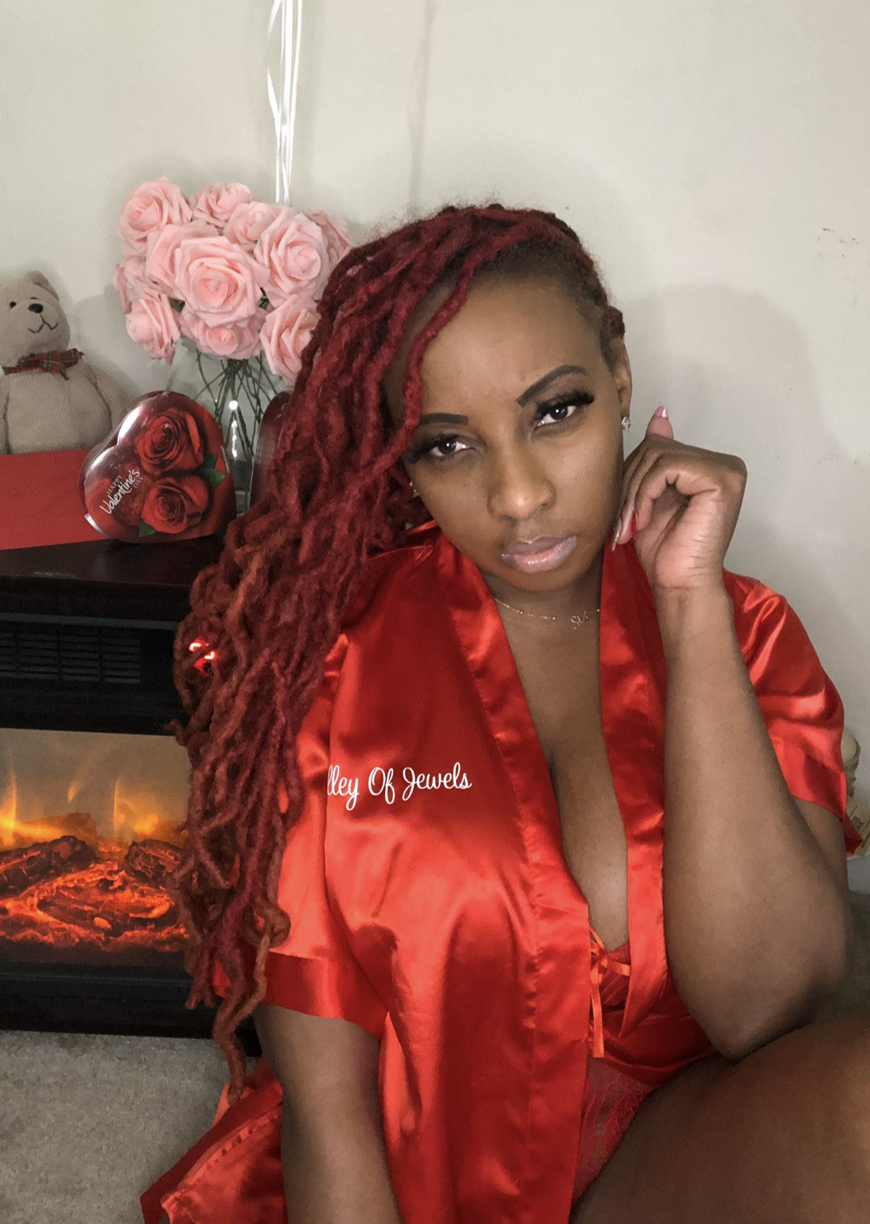 VOJ Red Silk Robe