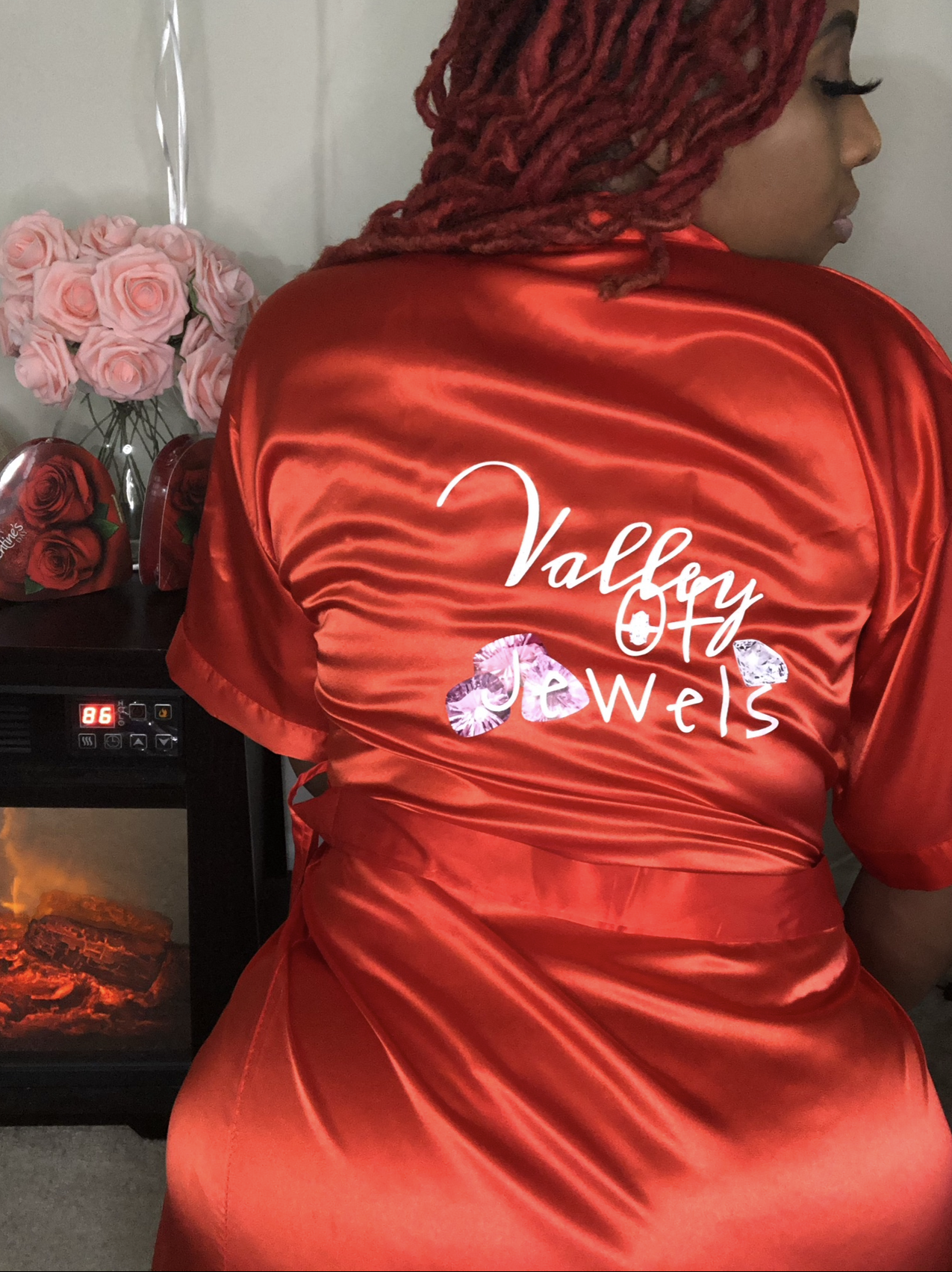 VOJ Red Silk Robe