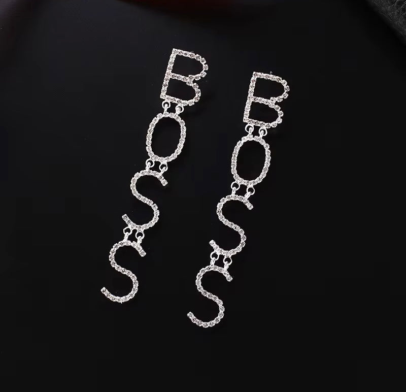 BOSS Drop Earrings